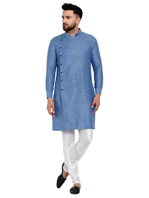 blue checkered long kurta - 17332965 - Very Small Image - 1