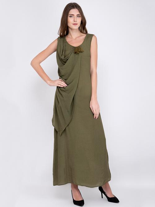 women's  solid dress - 17333366 - Very Small Image - 1