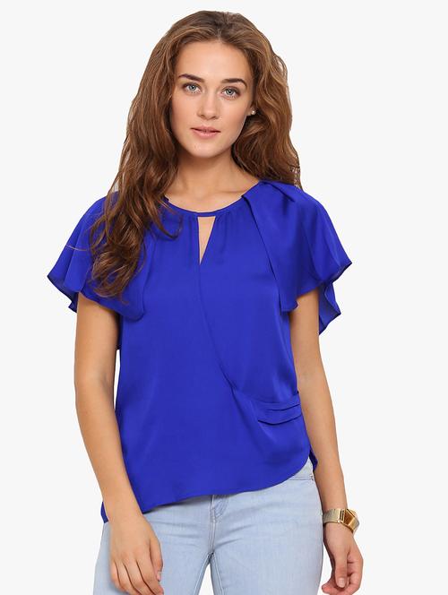 women's straight key hole neck top - 17333455 - Very Small Image - 1