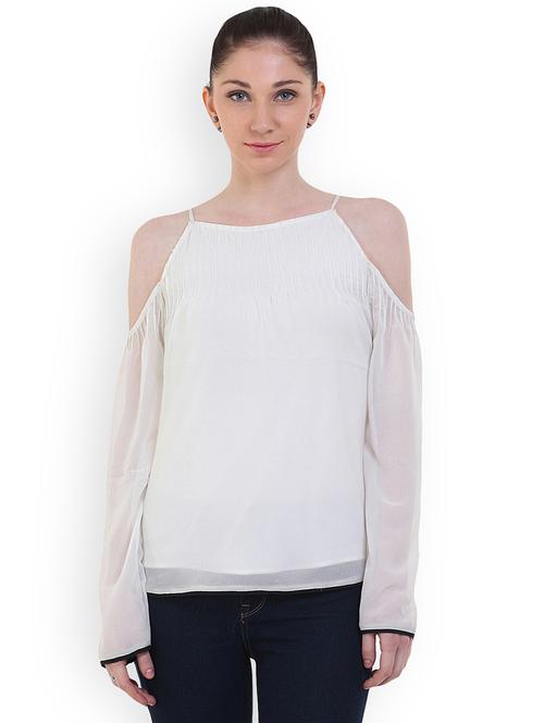 women's straight boat neck top - 17333465 - Very Small Image - 1