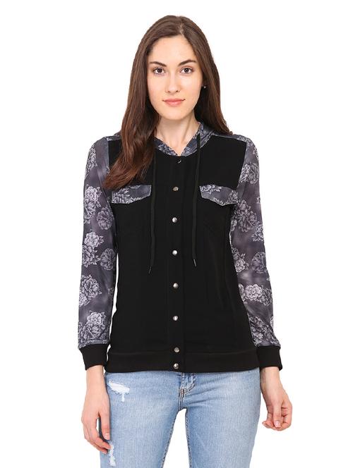 drawstring  neck solid jacket  - 17333492 - Very Small Image - 1