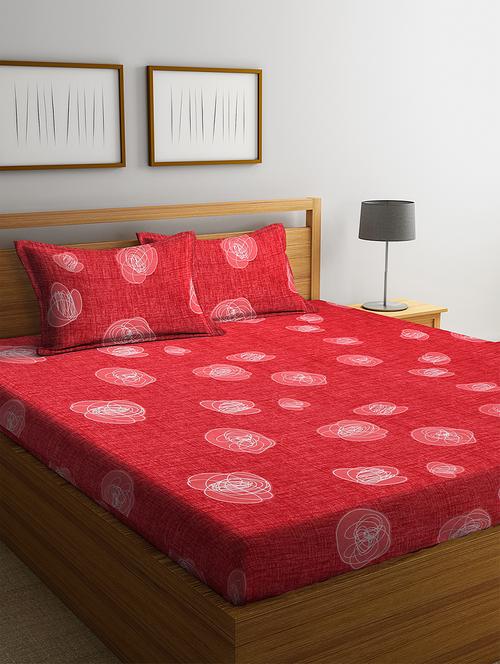 microfiber double bed sheet with two pillow cover  - 17333802 - Very Small Image - 1