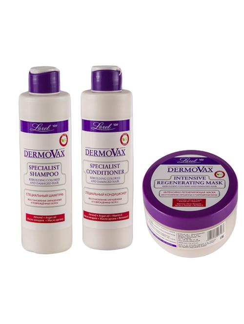 dermovax  specialist colored & damaged hair combo (shampoo & conditioner, mask) - 17333842 - Very Small Image - 1