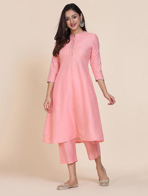 solid a-line kurta - 17335828 - Very Small Image - 1