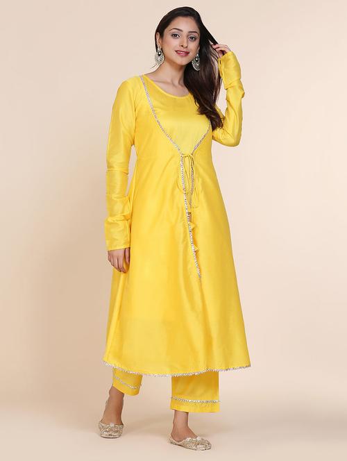 solid a-line kurta - 17335851 - Very Small Image - 1