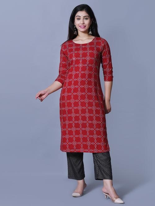 printed kurta pant set - 17336560 - Very Small Image - 1