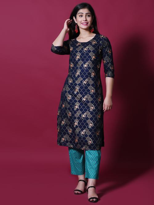 printed kurta pant set - 17336574 - Very Small Image - 1