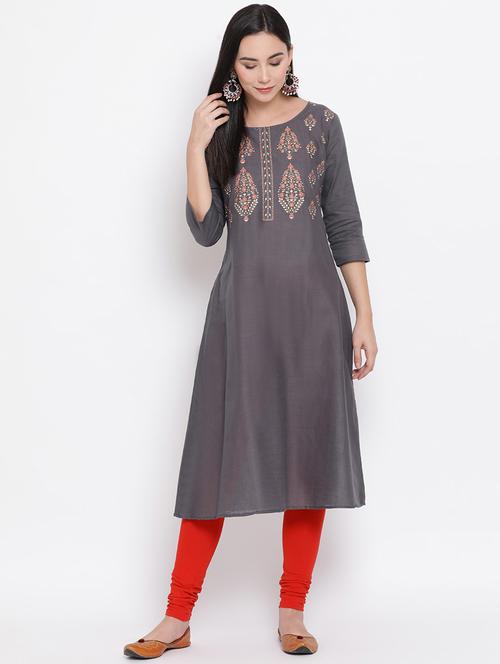 women's a-line kurta - 17336599 - Very Small Image - 1