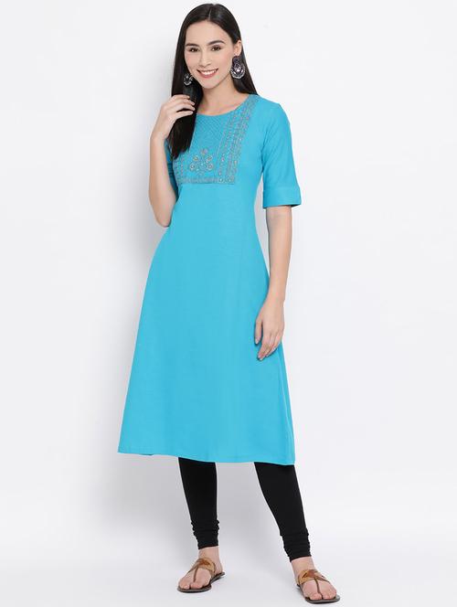 women's a-line kurta - 17336603 - Very Small Image - 1