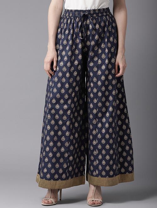 printed flared palazzo - 17336864 - Very Small Image - 1