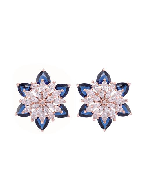 blue brass studs earring - 17336892 - Very Small Image - 1