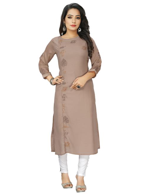 embroidered straight kurta - 17338418 - Very Small Image - 1