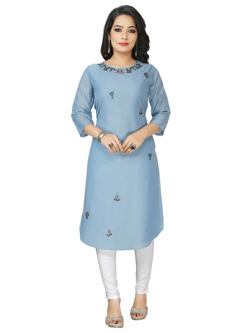 embroidered high-low kurta - 17338419 - Very Small Image - 1