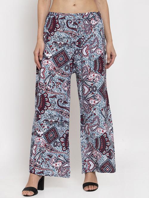 Mid Rise Printed Palazzo - 17338488 - Very Small Image - 1