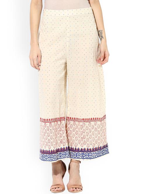 mid rise printed palazzo - 17338641 - Very Small Image - 1