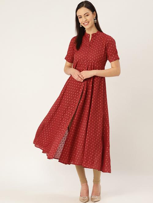 high-slit a-line kurta - 17338786 - Very Small Image - 1