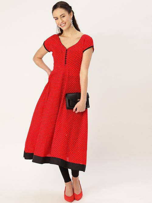 polka dot anarkali kurta - 17338840 - Very Small Image - 1