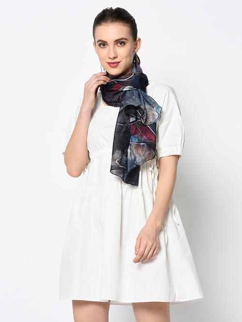 black modal silk stole - 17339699 - Very Small Image - 1