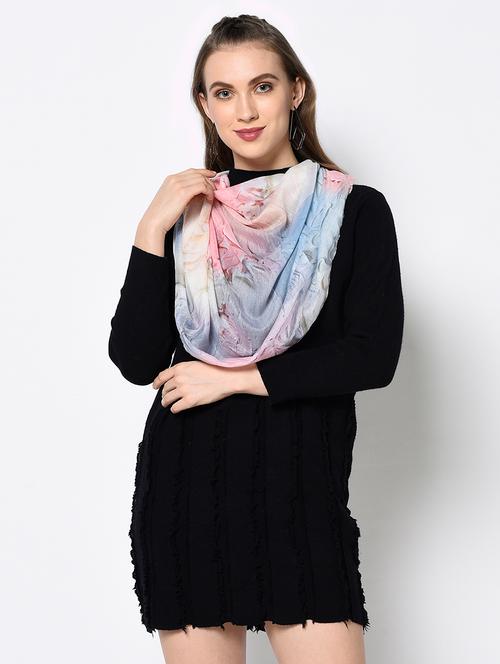 pink modal silk stole - 17339705 - Very Small Image - 1