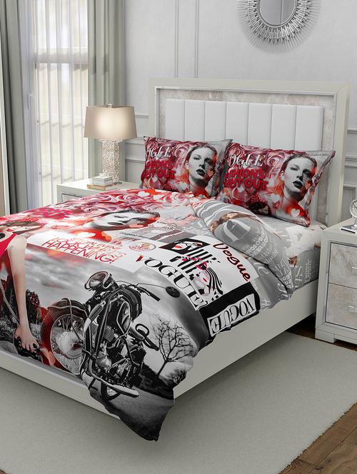 cotton double bedsheet ultra super king size with 2 pillow cover - 17340288 - Very Small Image - 1
