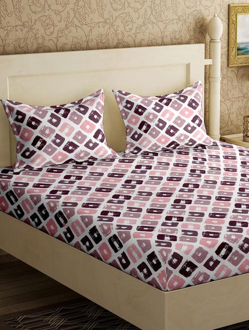 cotton double bedsheet with 2 pillow covers - 17340461 - Very Small Image - 1
