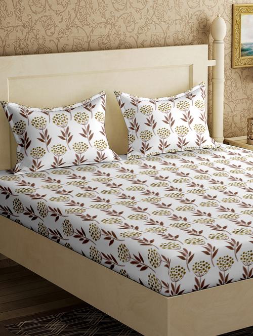 cotton double bedsheet with 2 pillow covers - 17340466 - Very Small Image - 1