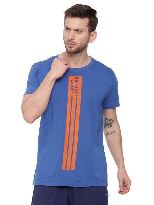 blue front print t-shirt - 17342254 - Very Small Image - 1