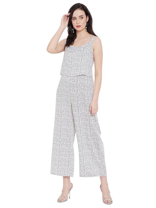 square neck layered  full leg jumpsuit - 17343450 - Very Small Image - 1