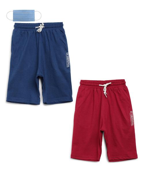 set of 2 cotton  three fourth shorts  - 17343779 - Very Small Image - 1