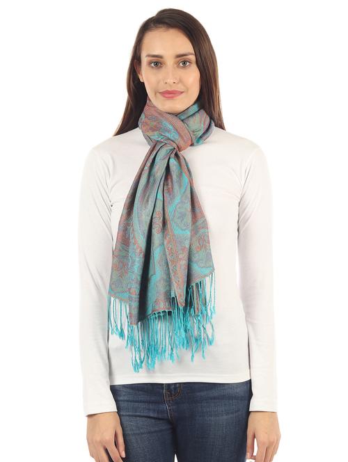 blue silk blend stole - 17345573 - Very Small Image - 1