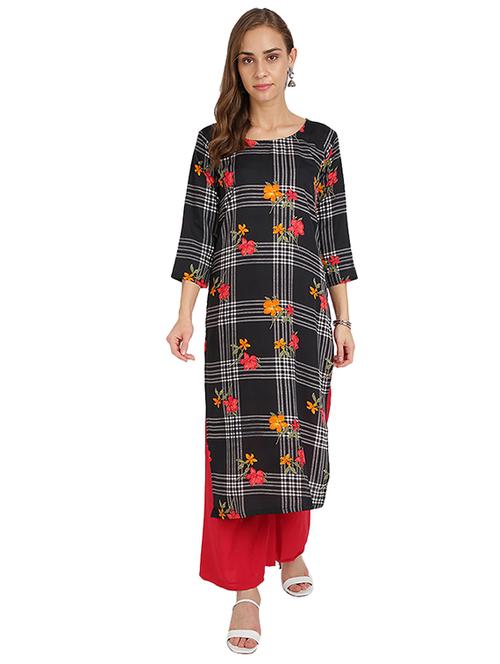 floral kurta palazzo set - 17345691 - Very Small Image - 1