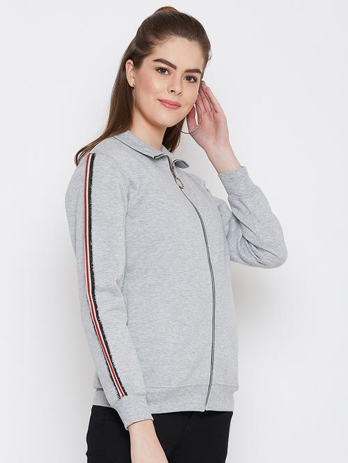 side tape zip up sweatshirt  - 17346862 - Very Small Image - 1