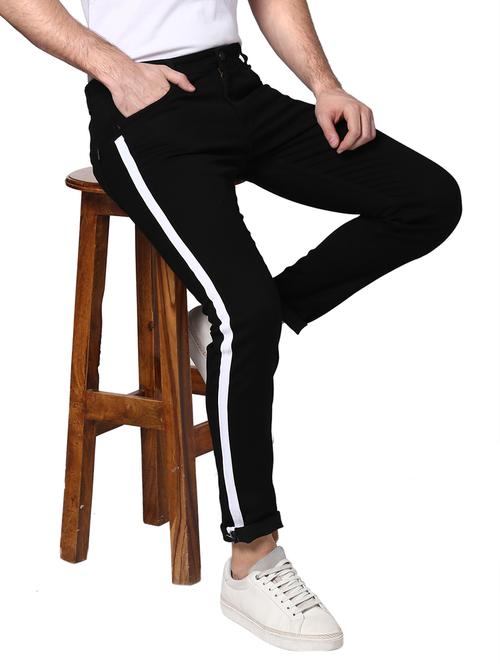 black side taped denim jeans - 17347481 - Very Small Image - 1