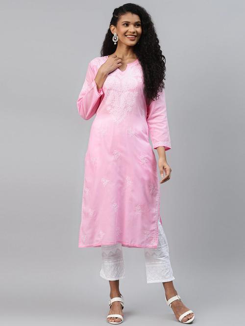 women's straight kurta - 17347676 - Very Small Image - 1
