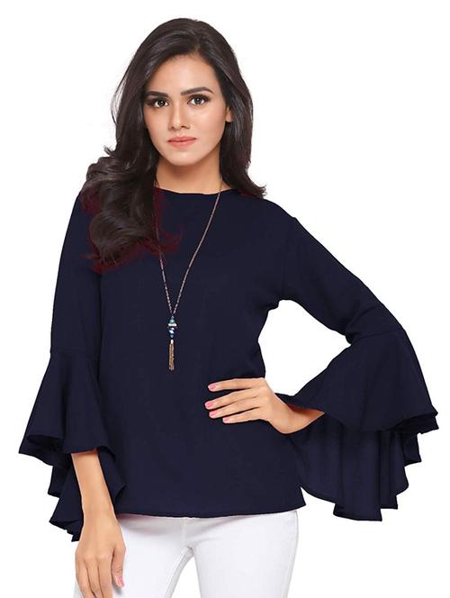 women's straight boat neck top - 17349326 - Very Small Image - 1