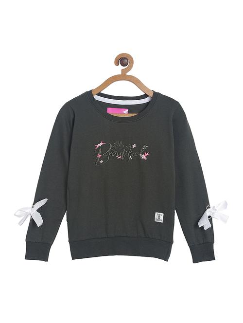 chest print crew neck sweatshirt - 17349845 - Very Small Image - 1
