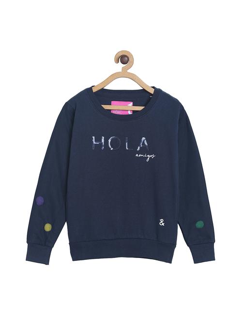 navy blue cotton sweatshirt - 17349846 - Very Small Image - 1