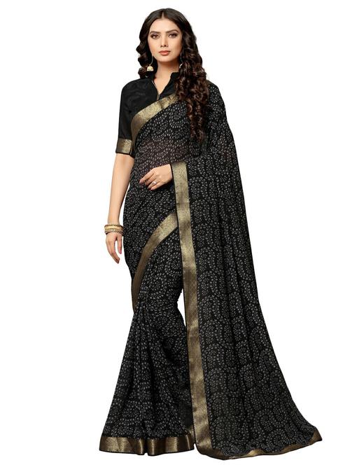 printed bordered saree - 17349958 - Very Small Image - 1