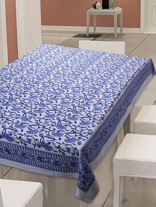   cotton printed 6 seater table cloth cover - 17351043 - Very Small Image - 1
