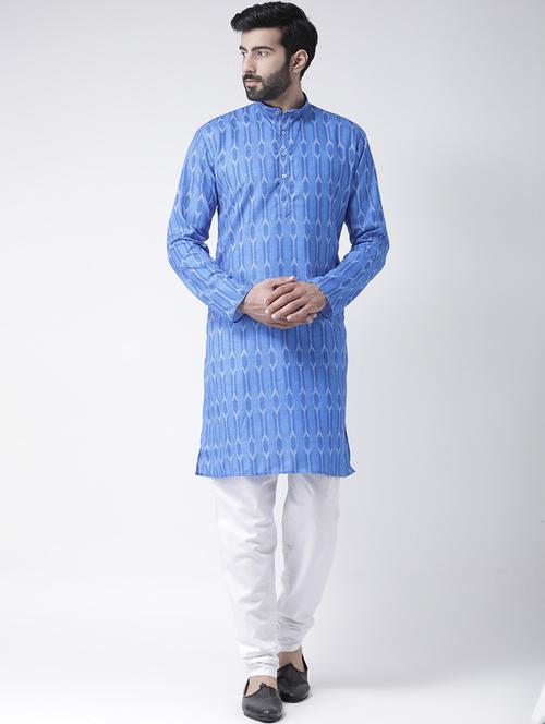 blue printed long kurta - 17351054 - Very Small Image - 1