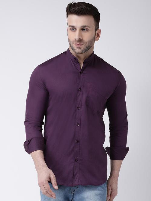 mens solid casual shirt - 17351334 - Very Small Image - 1