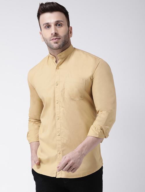 mens solid casual shirt - 17351359 - Very Small Image - 1