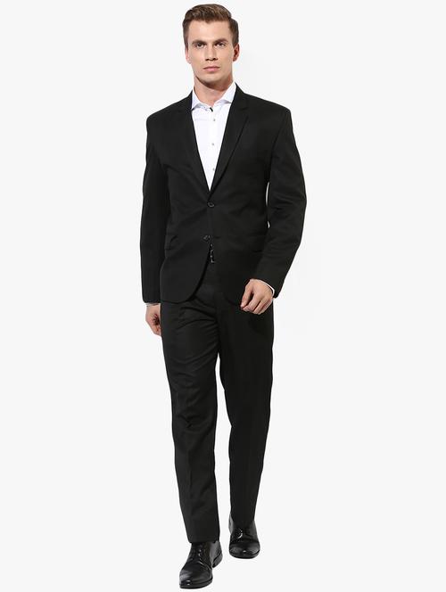 black solid single breasted suit - 17351417 - Very Small Image - 1
