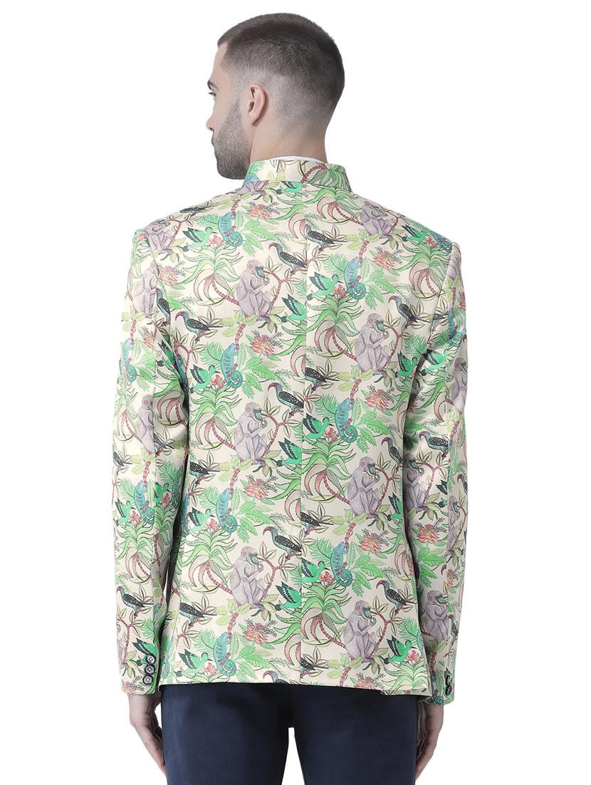 multi colored floral print casual blazer - 17351571 - Standard Image - 2