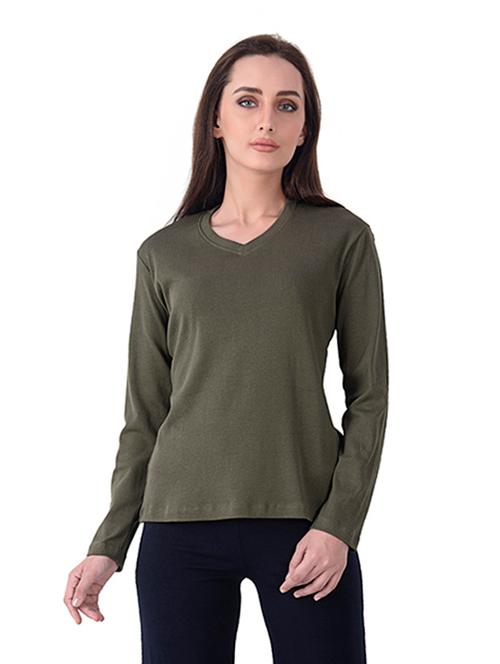 v-neck solid tee - 17351653 - Very Small Image - 1