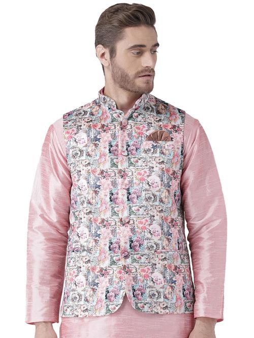 multi colored printed nehru jacket - 17351843 - Very Small Image - 1