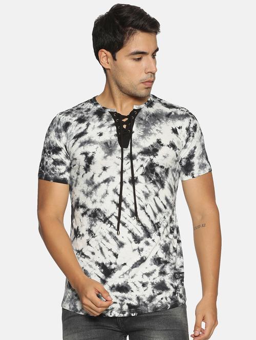 white tie & dye print t-shirt - 17352954 - Very Small Image - 1