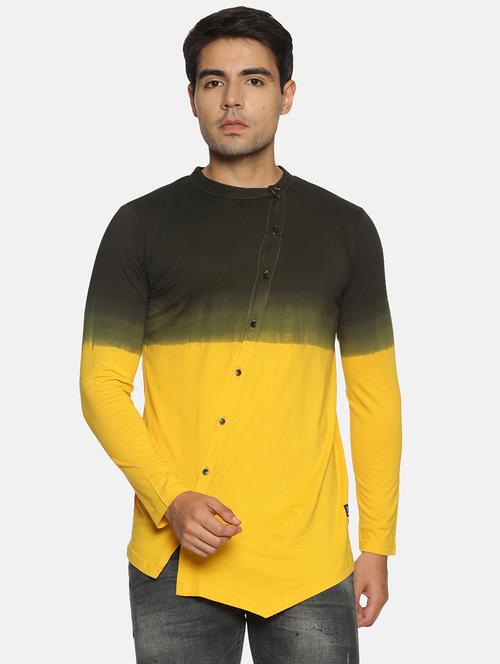 yellow tie & dye print t-shirt - 17352955 - Very Small Image - 1