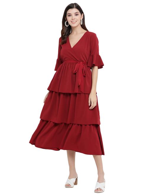 tie front tiered dress  - 17354318 - Very Small Image - 1
