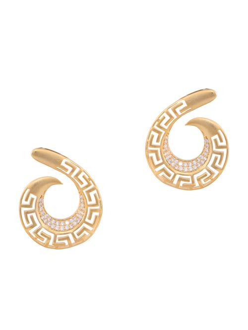 gold brass studs earring - 17355008 - Very Small Image - 1